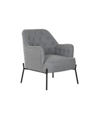 Poltrona DKD Home Decor Grigio Metallo 65 x 73 x 79,5 cm Poltrona DKD Home Decor Grigio Metallo 65 x 73 x 79,5 cm