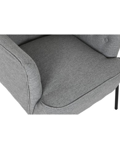 Poltrona DKD Home Decor Grigio Metallo 65 x 73 x 79,5 cm Poltrona DKD Home Decor Grigio Metallo 65 x 73 x 79,5 cm