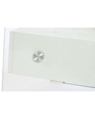 Comodino DKD Home Decor Bianco Trasparente Cristallo Legno MDF 50 x 40 x 45,5 cm Comodino DKD Home Decor Bianco Trasparente Cristallo Legno MDF 50 x 40 x 45,5 cm