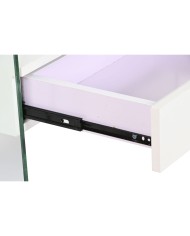 Comodino DKD Home Decor Bianco Trasparente Cristallo Legno MDF 50 x 40 x 45,5 cm Comodino DKD Home Decor Bianco Trasparente Cristallo Legno MDF 50 x 40 x 45,5 cm