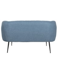 Divano DKD Home Decor Azzurro Nero Schiuma Legno Metallo Velluto Scandi 129 x 75 x 73 cm Divano DKD Home Decor Azzurro Nero Schiuma Legno Metallo Velluto Scandi 129 x 75 x 73 cm