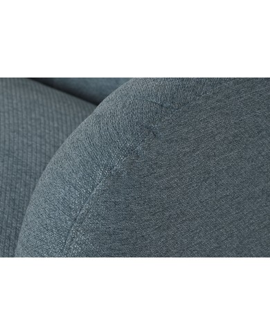 Divano DKD Home Decor Azzurro Nero Schiuma Legno Metallo Velluto Scandi 129 x 75 x 73 cm