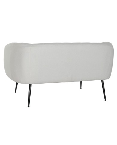 Divano DKD Home Decor Nero Greige Schiuma Legno Metallo Velluto Scandi 129 x 75 x 73 cm Divano DKD Home Decor Nero Greige Schiuma Legno Metallo Velluto Scandi 129 x 75 x 73 cm