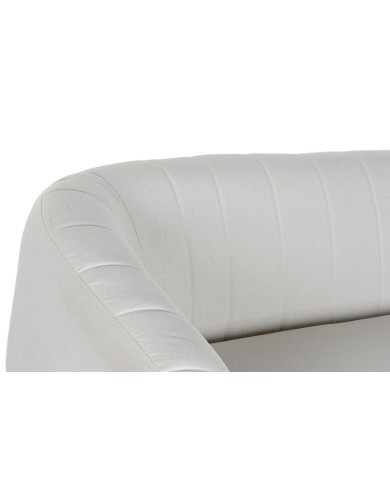 Divano DKD Home Decor Nero Greige Schiuma Legno Metallo Velluto Scandi 129 x 75 x 73 cm