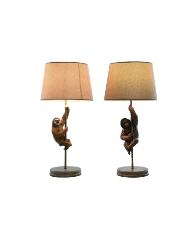 Lampada da tavolo Home ESPRIT Marrone Metallo Resina 50 W 220 V 26 x 26 x 53,5 cm (2 Unità) Lampada da tavolo Home ESPRIT Marrone Metallo Resina 50 W 220 V 26 x 26 x 53,5 cm (2 Unità)