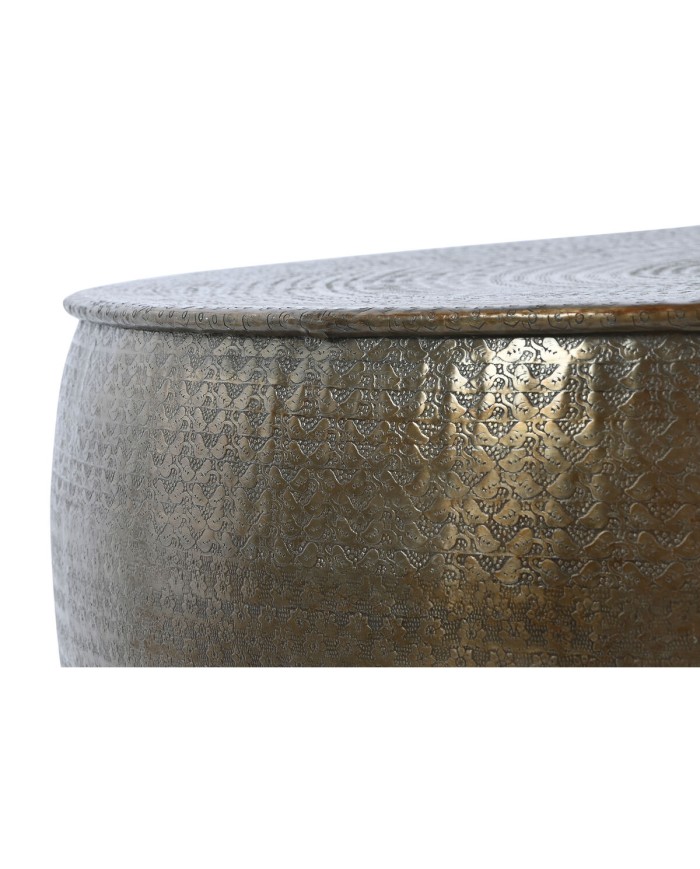 Tavolino da Caffè Home ESPRIT Dorato Alluminio 120 x 120 x 45 cm Tavolino da Caffè Home ESPRIT Dorato Alluminio 120 x 120 x 45 cm