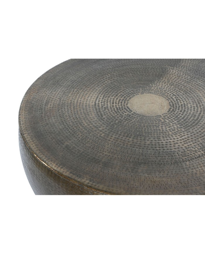 Tavolino da Caffè Home ESPRIT Dorato Alluminio 120 x 120 x 45 cm Tavolino da Caffè Home ESPRIT Dorato Alluminio 120 x 120 x 45 cm