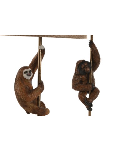 Lampada da tavolo Home ESPRIT Marrone Metallo Resina 50 W 220 V 26 x 26 x 53,5 cm (2 Unità)