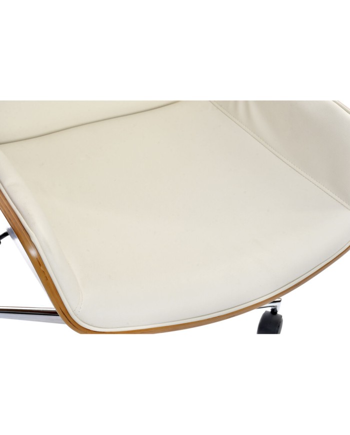 Sedia da Ufficio DKD Home Decor Marrone Crema Argentato 60 x 65,5 x 118 cm Sedia da Ufficio DKD Home Decor Marrone Crema Argentato 60 x 65,5 x 118 cm