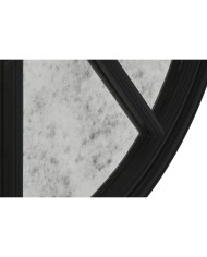 Specchio da parete Home ESPRIT Nero Finitura invecchiata 100 x 5 x 100 cm