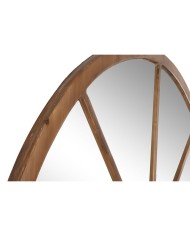 Specchio da parete Home ESPRIT Naturale Cristallo Abete Specchio Neoclassico Finestra 150 x 3,5 x 186 cm