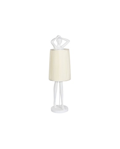 Lampada da Terra Home ESPRIT Bianco Resina 50 W 220 V 46 x 41 x 137,5 cm