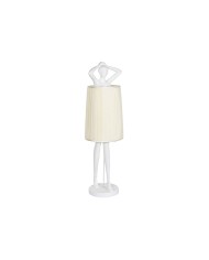 Lampada da Terra Home ESPRIT Bianco Resina 50 W 220 V 46 x 41 x 137,5 cm Lampada da Terra Home ESPRIT Bianco Resina 50 W 220 V 46 x 41 x 137,5 cm