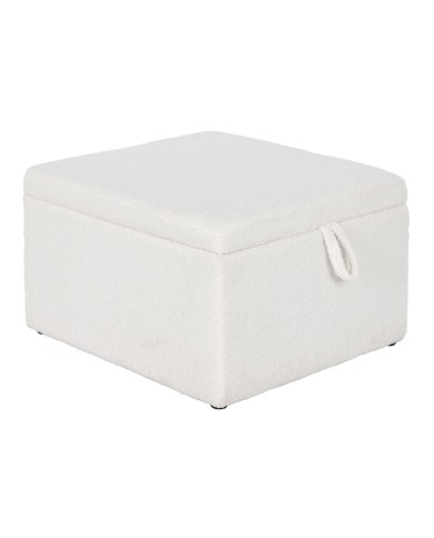 Panca Home ESPRIT Bianco Poliestere Legno MDF 60 x 60 x 36 cm Panca Home ESPRIT Bianco Poliestere Legno MDF 60 x 60 x 36 cm