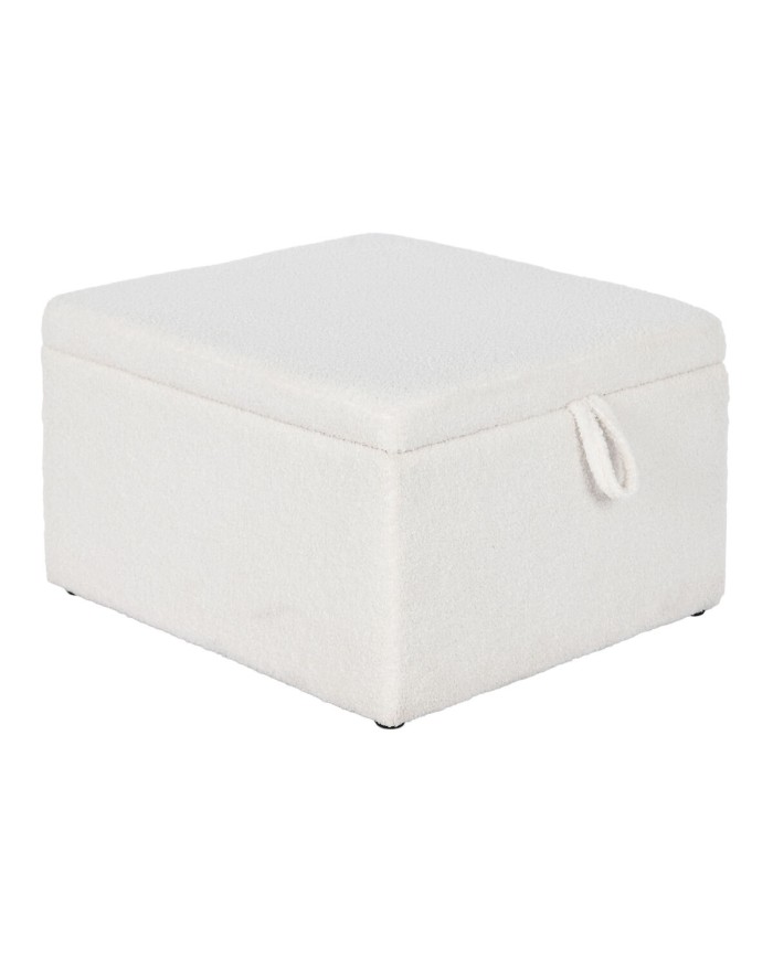 Panca Home ESPRIT Bianco Poliestere Legno MDF 60 x 60 x 36 cm Panca Home ESPRIT Bianco Poliestere Legno MDF 60 x 60 x 36 cm