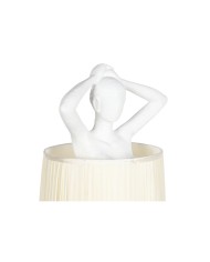 Lampada da Terra Home ESPRIT Bianco Resina 50 W 220 V 46 x 41 x 137,5 cm Lampada da Terra Home ESPRIT Bianco Resina 50 W 220 V 46 x 41 x 137,5 cm