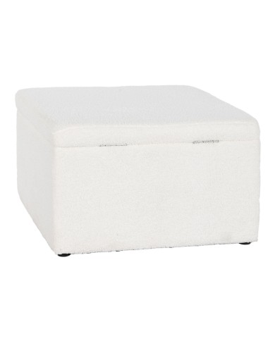 Panca Home ESPRIT Bianco Poliestere Legno MDF 60 x 60 x 36 cm Panca Home ESPRIT Bianco Poliestere Legno MDF 60 x 60 x 36 cm