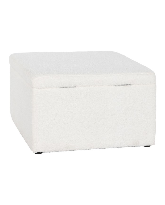 Panca Home ESPRIT Bianco Poliestere Legno MDF 60 x 60 x 36 cm Panca Home ESPRIT Bianco Poliestere Legno MDF 60 x 60 x 36 cm