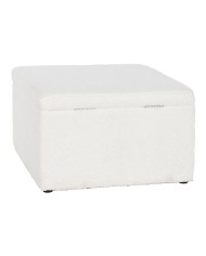 Panca Home ESPRIT Bianco Poliestere Legno MDF 60 x 60 x 36 cm Panca Home ESPRIT Bianco Poliestere Legno MDF 60 x 60 x 36 cm