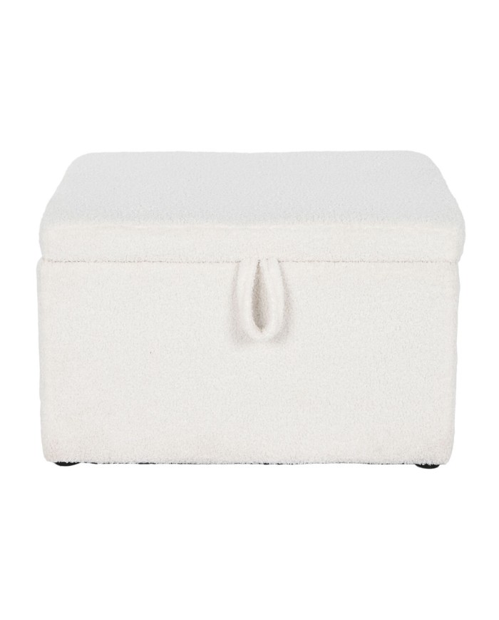 Panca Home ESPRIT Bianco Poliestere Legno MDF 60 x 60 x 36 cm Panca Home ESPRIT Bianco Poliestere Legno MDF 60 x 60 x 36 cm