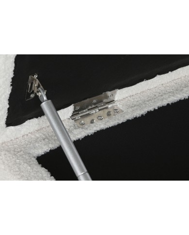 Panca Home ESPRIT Bianco Poliestere Legno MDF 60 x 60 x 36 cm