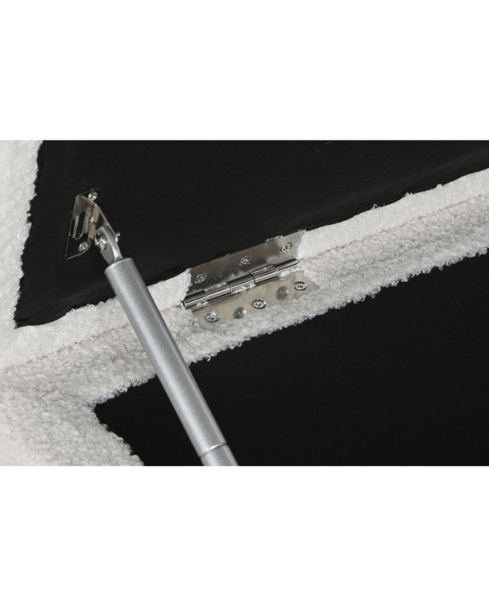 Panca Home ESPRIT Bianco Poliestere Legno MDF 60 x 60 x 36 cm Panca Home ESPRIT Bianco Poliestere Legno MDF 60 x 60 x 36 cm