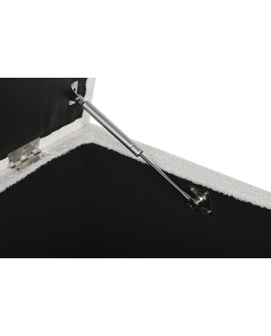 Panca Home ESPRIT Bianco Poliestere Legno MDF 60 x 60 x 36 cm