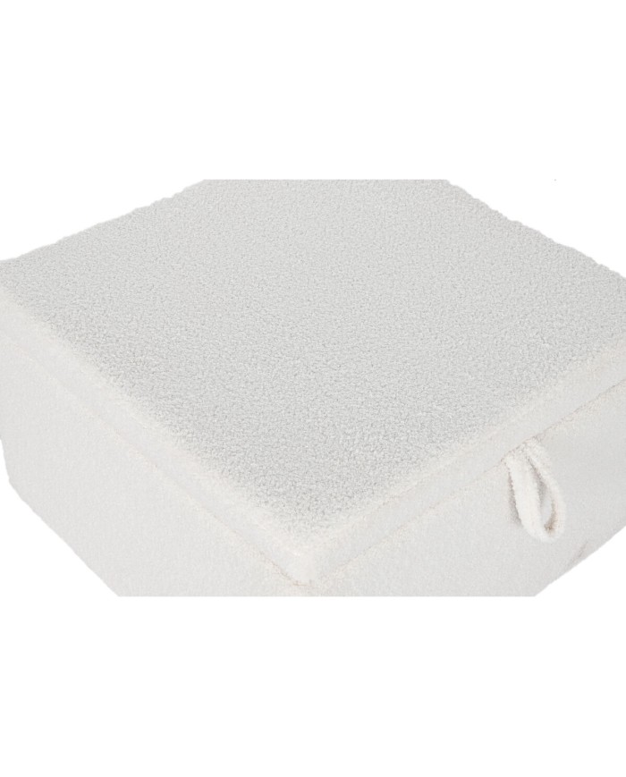 Panca Home ESPRIT Bianco Poliestere Legno MDF 60 x 60 x 36 cm Panca Home ESPRIT Bianco Poliestere Legno MDF 60 x 60 x 36 cm
