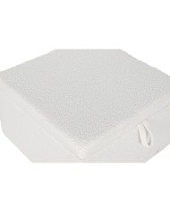 Panca Home ESPRIT Bianco Poliestere Legno MDF 60 x 60 x 36 cm Panca Home ESPRIT Bianco Poliestere Legno MDF 60 x 60 x 36 cm