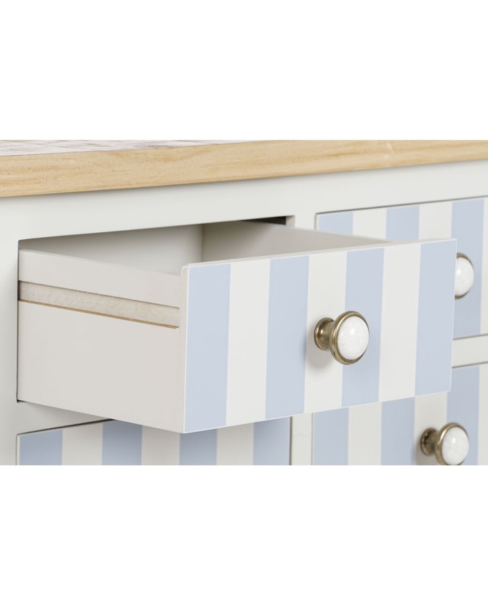 Ingresso Home ESPRIT Azzurro Bianco 103 x 35 x 80 cm Ingresso Home ESPRIT Azzurro Bianco 103 x 35 x 80 cm