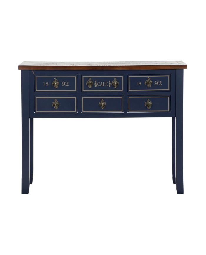 Ingresso Home ESPRIT Marrone Blu Marino 103 x 35 x 80 cm