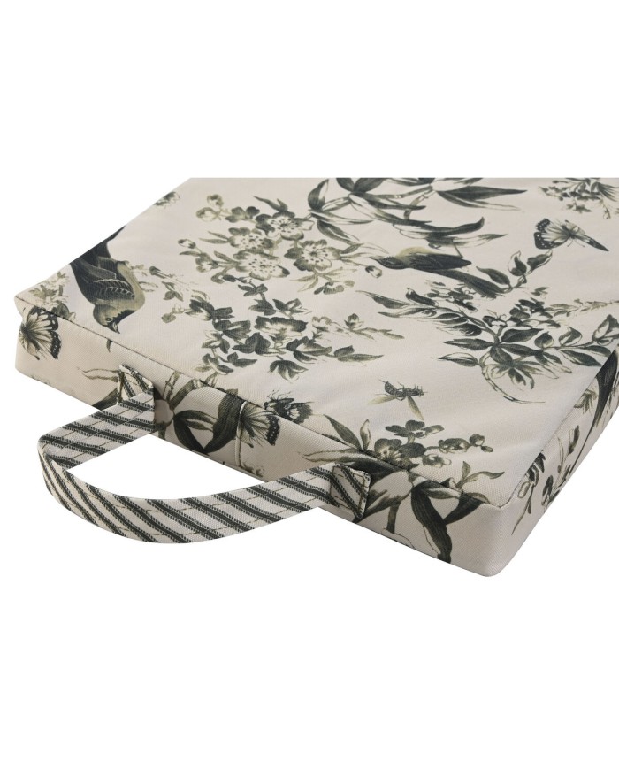 Cuscino da pavimento Home ESPRIT Verde Beige Cotone Poliestere 40 x 25 x 4 cm