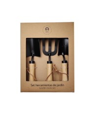 Kit di attrezzi per il giardinaggio Home ESPRIT 3 Pezzi Marrone Nero Acciaio Kit di attrezzi per il giardinaggio Home ESPRIT 3 Pezzi Marrone Nero Acciaio