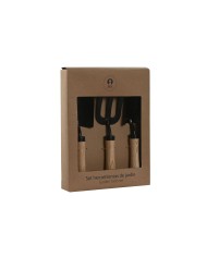 Kit di attrezzi per il giardinaggio Home ESPRIT 3 Pezzi Marrone Nero Acciaio Kit di attrezzi per il giardinaggio Home ESPRIT 3 Pezzi Marrone Nero Acciaio
