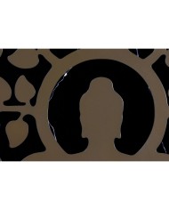 Decorazione da Parete Home ESPRIT Nero Dorato Buddha Orientale 100 x 1 x 100 cm (2 Unità)