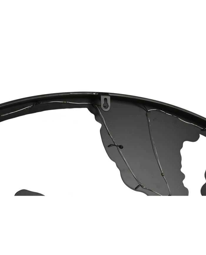 Decorazione da Parete Home ESPRIT Bianco Nero Mappamondo Loft 100 x 1 x 100 cm (2 Unità)