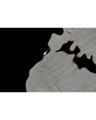 Decorazione da Parete Home ESPRIT Bianco Nero Mappamondo Loft 100 x 1 x 100 cm (2 Unità)