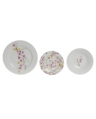 Set di Stoviglie Home ESPRIT Bianco Verde Rosa Porcellana 18 Pezzi 27 x 27 x 2 cm Set di Stoviglie Home ESPRIT Bianco Verde Rosa Porcellana 18 Pezzi 27 x 27 x 2 cm