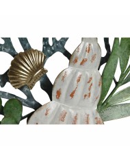 Decorazione da Parete Home ESPRIT Azzurro Dorato Mediterraneo 55 x 4 x 48 cm (2 Unità)