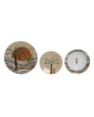 Set di Stoviglie Home ESPRIT Beige Multicolore Porcellana 18 Pezzi 27 x 27 x 2 cm Set di Stoviglie Home ESPRIT Beige Multicolore Porcellana 18 Pezzi 27 x 27 x 2 cm