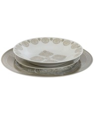 Set di Stoviglie Home ESPRIT Azzurro Beige Porcellana 18 Pezzi 27 x 27 x 2 cm Set di Stoviglie Home ESPRIT Azzurro Beige Porcellana 18 Pezzi 27 x 27 x 2 cm