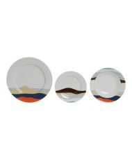 Set di Stoviglie Home ESPRIT Azzurro Verde Porcellana Tropicale 18 Pezzi 27 x 27 x 2 cm Set di Stoviglie Home ESPRIT Azzurro Verde Porcellana Tropicale 18 Pezzi 27 x 27 x 2 cm