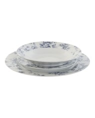 Set di Stoviglie Home ESPRIT Azzurro Porcellana Floreale 18 Pezzi 27 x 27 x 2 cm Set di Stoviglie Home ESPRIT Azzurro Porcellana Floreale 18 Pezzi 27 x 27 x 2 cm