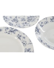 Set di Stoviglie Home ESPRIT Azzurro Porcellana Floreale 18 Pezzi 27 x 27 x 2 cm Set di Stoviglie Home ESPRIT Azzurro Porcellana Floreale 18 Pezzi 27 x 27 x 2 cm