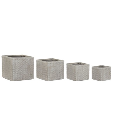 Set di vasi da fiori Home ESPRIT Beige Fibra di Vetro Magnesio 44,5 x 44,5 x 42,5 cm (4 Unità) Set di vasi da fiori Home ESPRIT Beige Fibra di Vetro Magnesio 44,5 x 44,5 x 42,5 cm (4 Unità)