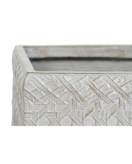 Set di vasi da fiori Home ESPRIT Beige Fibra di Vetro Magnesio 44,5 x 44,5 x 42,5 cm (4 Unità)