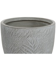 Set di vasi da fiori Home ESPRIT Grigio chiaro Fibra di Vetro Magnesio 44 x 44,5 x 43 cm (4 Unità)