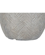 Set di vasi da fiori Home ESPRIT Beige Fibra di Vetro Magnesio 44,5 x 44,5 x 43 cm (3 Unità)