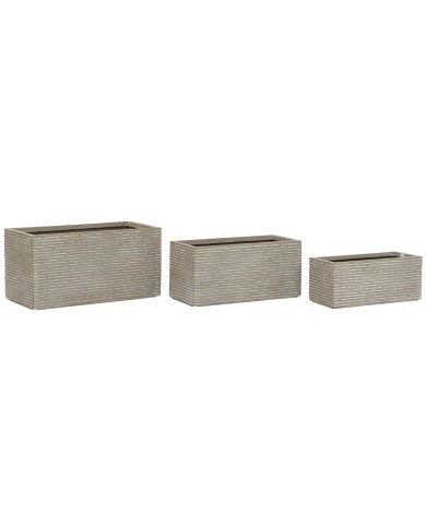 Vaso rettangolare da Balcone Home ESPRIT Beige Magnesio 74,5 x 37,5 x 37,5 cm Vaso rettangolare da Balcone Home ESPRIT Beige Magnesio 74,5 x 37,5 x 37,5 cm
