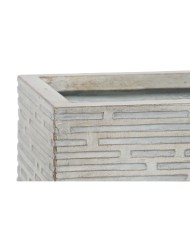 Vaso rettangolare da Balcone Home ESPRIT Beige Fibra di Vetro Magnesio 74,5 x 37,5 x 37,5 cm